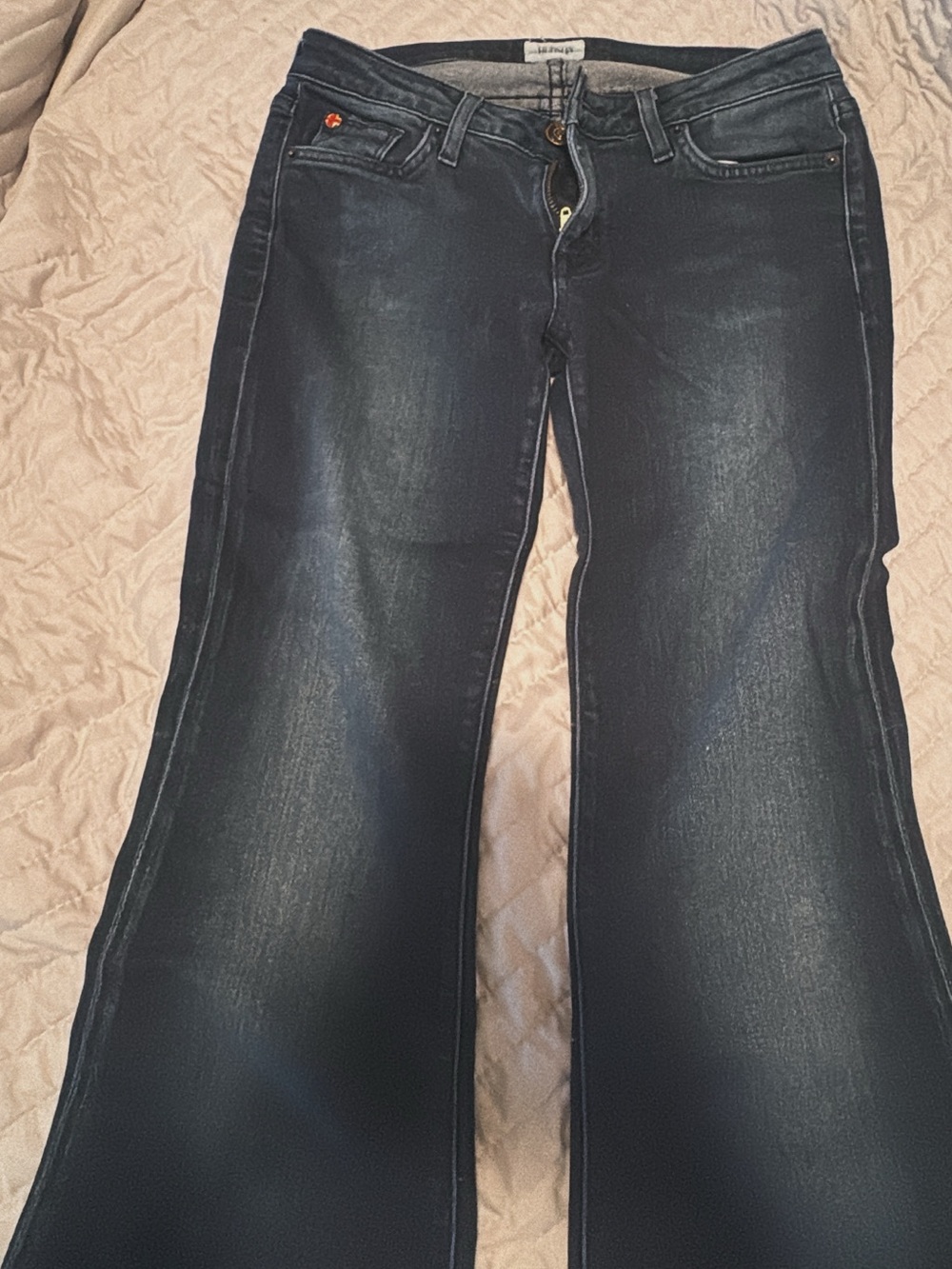 Cute Dark Wash Women's Flare Jeans - Hudson!